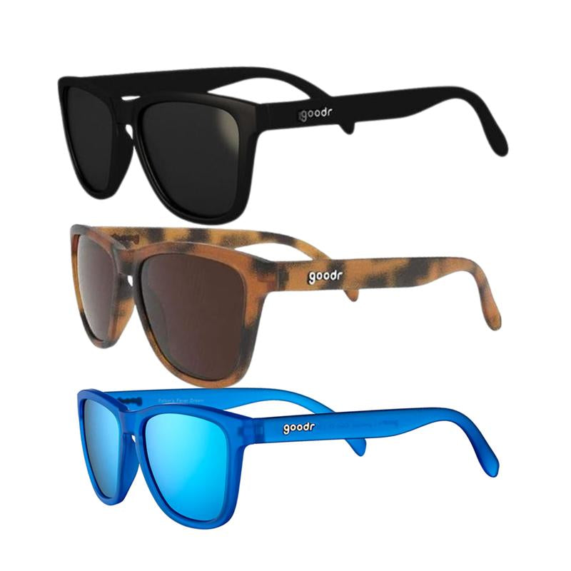 Goodr OG Sunglasses - Costume Accessories, Eyewear, Tourism, Anti-Sleep Glass, Anti-Uv Rays, Sport - Blue, Black, Brown Color