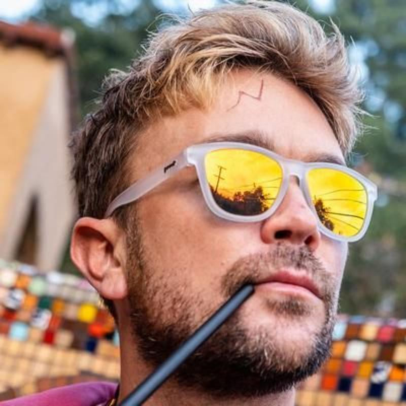 Goodr OG Sunglasses - Costume Accessories, Eyewear, Tourism, Anti-Sleep Glass, Anti-Uv Rays, Sport - Blue, Black, Brown Color